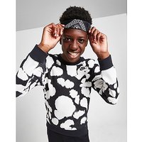 Nike All Over Print French Terry Crew Sweatshirt Junior - Black - Kids