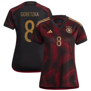 Germany Away Shirt - Womens with Goretzka 8 printing