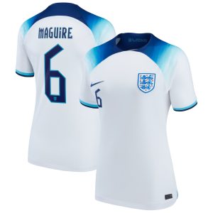 England Home Stadium Shirt 2022 - Womens with Maguire 6 printing