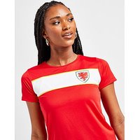 Official Team Wales Stripe T-Shirt - Red - Womens
