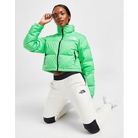 The North Face Cropped Nuptse Jacket - Green - Womens