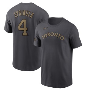 Men's Nike George Springer Charcoal Toronto Blue Jays 2022 MLB All-Star Game Name & Number T-Shirt