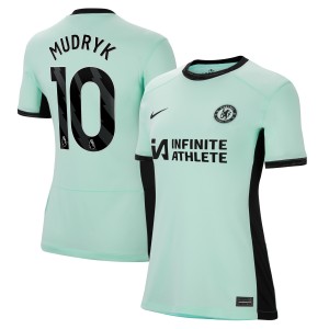 Chelsea Third Stadium Sponsored Shirt 2023-24 - Womens with Mudryk 10 printing