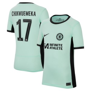 Chelsea Cup Third Stadium Sponsored Shirt 2023-24 - Kids with Chukwuemeka 17 printing