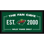 Minnesota Wild Framed 10" x 20" Fan Cave Collage