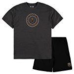 Men's Concepts Sport Black/Heathered Charcoal Vegas Golden Knights Big & Tall Top & Shorts Sleep Set