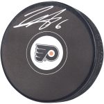 Travis Sanheim Philadelphia Flyers Autographed Hockey Puck
