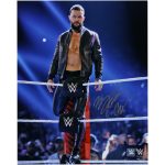 Finn Bálor WWE Autographed 16" x 20" Sitting on Top Turnbuckle with Jacket On Photograph