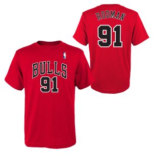 Chicago Bulls Dennis Rodman Hardwood Classics Name & Number T-Shirts - Youth