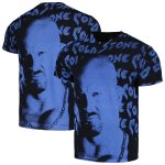 V138542 STEAUS BLACK BLUE WWE STONE COLD ALLOVER AD T WWE RETRO RIPPLE JUNCTION STONE COLD ALLOVER PRINT MEN'S GRAPHIC TEE TEEMENSCR