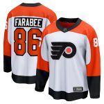 Philadelphia Flyers Fanatics Replica Away Jersey - White - Joel Farabee - Mens