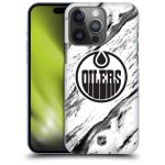 Edmonton Oilers NHL Marble Pattern Graphic Phone Case - iPhone