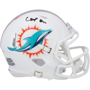 Chop Robinson Miami Dolphins Autographed Riddell Speed Mini Helmet