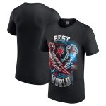 WWE CM Punk Lightning Fists T-Shirt - Black - Extended Sizing - Mens