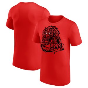 Jacob Fatu Tribal Wolf T-Shirt – Red Jacob Fatu Tribal Wolf T-Shirt - Red