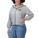 Women's WEAR by Erin Andrews Gray CM Punk Speckled Full-Zip Hoodie