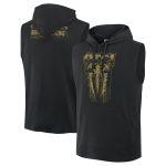 Men's Black Roman Reigns Gold OTC1 Sleeveless Hoodie