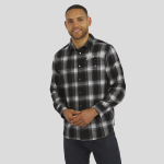 Men's Darius Rucker Collection by Fanatics Black Brock Lesnar Flannel Plaid Full-Snap Shirt