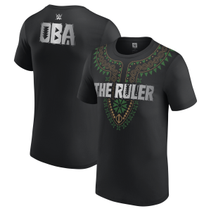 Men's Black Oba Femi Daishiki Print T-Shirt
