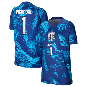 England Nike Stadium Goalkeeper Shirt 2026 - Kids with Pickford 1 printing