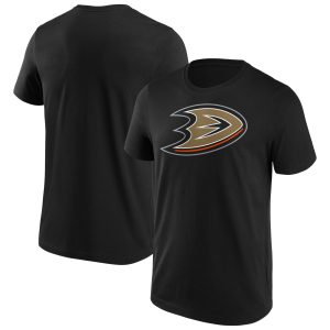 Anaheim Ducks Iconic Primary Colour Logo Graphic T-Shirt - Black - Mens