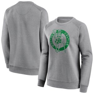 Boston Celtics Iconic Mono Logo Graphic Crew Sweatshirt - Sports Grey - Womens