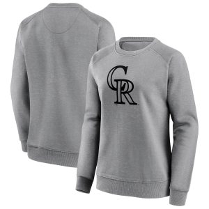 Colorado Rockies Mono Logo Graphic Crew Sweatshirt - Womens