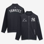 Men's Nike x KAWS Navy New York Yankees Dugout Bomber Full-Zip Jacket