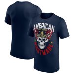 WWE Cody Rhodes Crowned Skull Americana T-Shirt - Navy - Mens