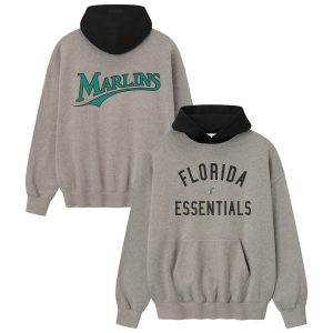 Miami Marlins Fear Of God Essentials Sport Fit Pullover Hoodie - Unisex