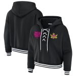 Women's WEAR by Erin Andrews Black Lita Lace-Up Hoodie