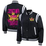Women's WEAR by Erin Andrews Black Lita Bomber Full-Zip Jacket