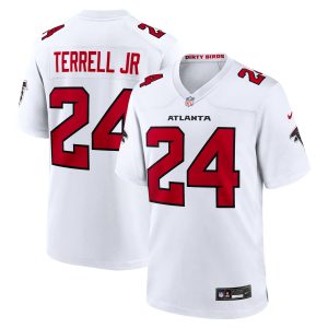 Atlanta Falcons Nike Game Road Jersey - White -  A.J. Terrell Jr. - Mens