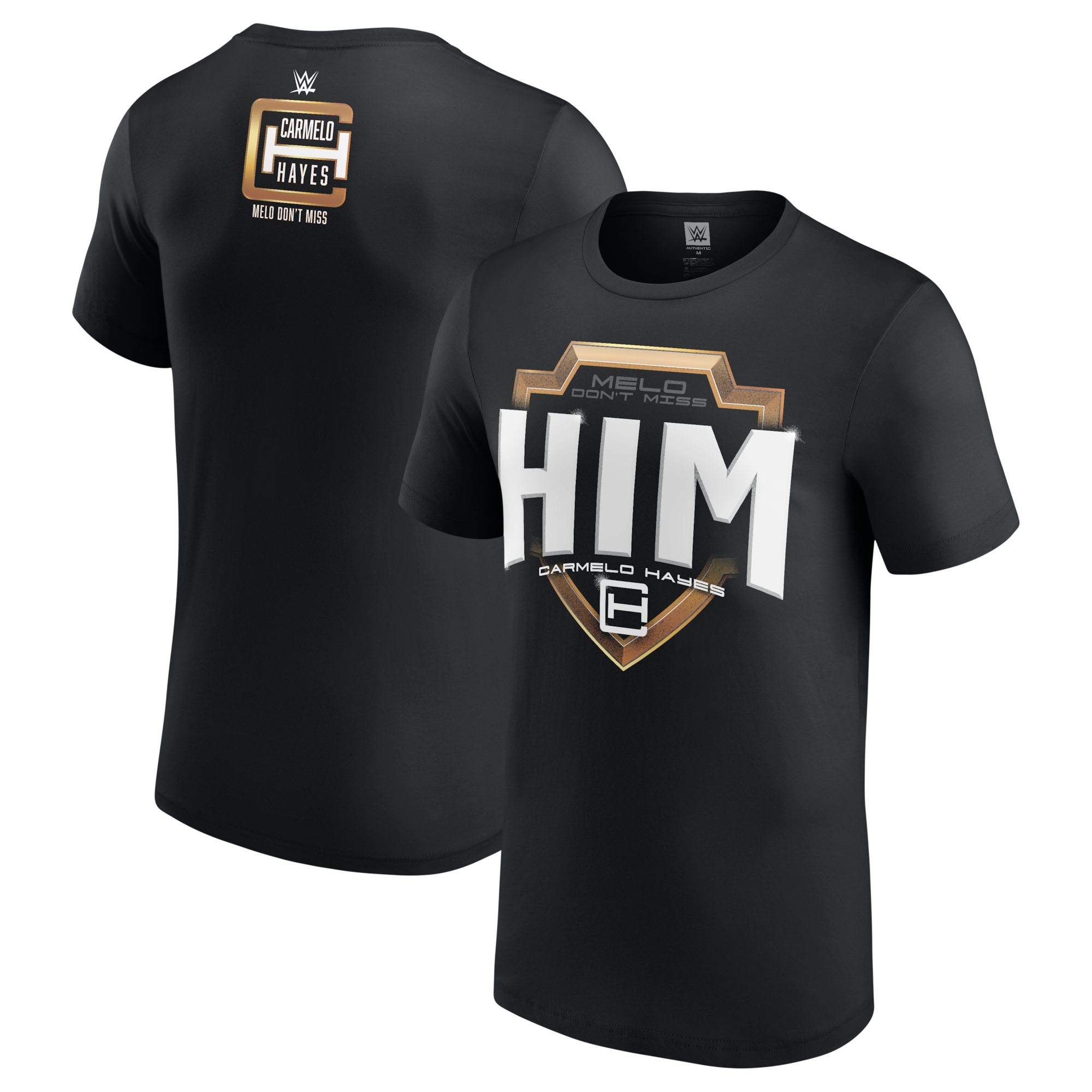 Men's Black Carmelo Hayes HIM Logo T-Shirt