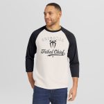 Men's Darius Rucker Collection by Fanatics White/Black Roman Reigns 3/4 Sleeve Raglan T-Shirt