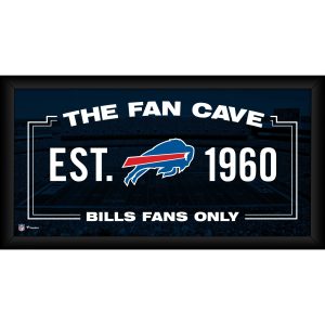 Buffalo Bills Framed 10" x 20" Fan Cave Collage