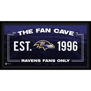 Baltimore Ravens Framed 10" x 20" Fan Cave Collage