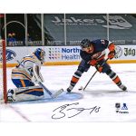 Mathew Barzal New York Islanders Autographed 8" x 10" Goal Between The Legs vs. Buffalo Sabres Photograph