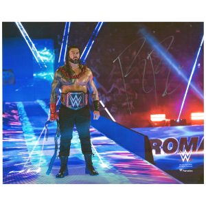 Roman Reigns Autographed 8" x 10" Clash at the Castle Entrance Photograph