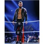 Finn Bálor WWE Autographed 16" x 20" Sitting on Top Turnbuckle with Jacket On Photograph