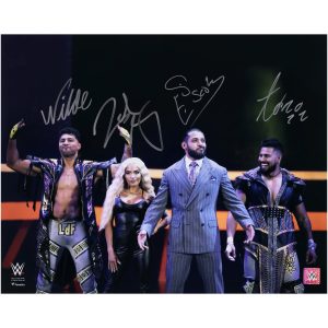Legado Del Fantasma WWE Multi-Signed 16" x 20" Entrance Photograph featuring Santos Escobar Joaquin Wilde Cruz Del Toro and Zelina Vega