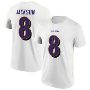 Baltimore Ravens Road Name & Number T-Shirt - Lamar Jackson - Mens - Big & Tall