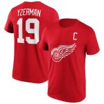Detroit Red Wings Iconic Name & Number Graphic T-Shirt - Red - Steve Yzerman - Mens