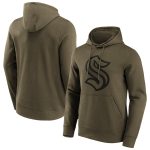 Seattle Kraken Iconic Preferred Logo Graphic Hoodie - Khaki - Mens