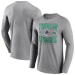 Vancouver Canucks Wave Off Long Sleeve T-Shirt - Sports Grey - Mens