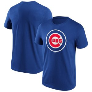 Chicago Cubs Iconic Primary Colour Logo Graphic T-Shirt - Mens