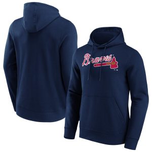 Atlanta Braves Iconic Primary Colour Logo Graphic Hoodie - Mens