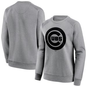 Chicago Cubs Iconic Mono Logo Graphic Crew Sweatshirt - Womens