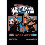 WWE John Cena The Rock WrestleMania Graphic Poster- Unframed A3