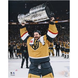 Adin Hill Vegas Golden Knights Autographed 2023 Stanley Cup Champions 16" x 20" Raising Cup Photograph with "2023 SC Champs" Inscription